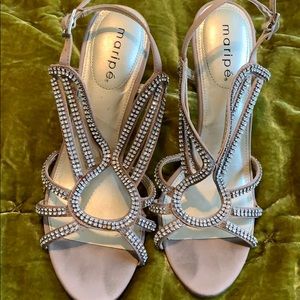 Rhinestone studded heels